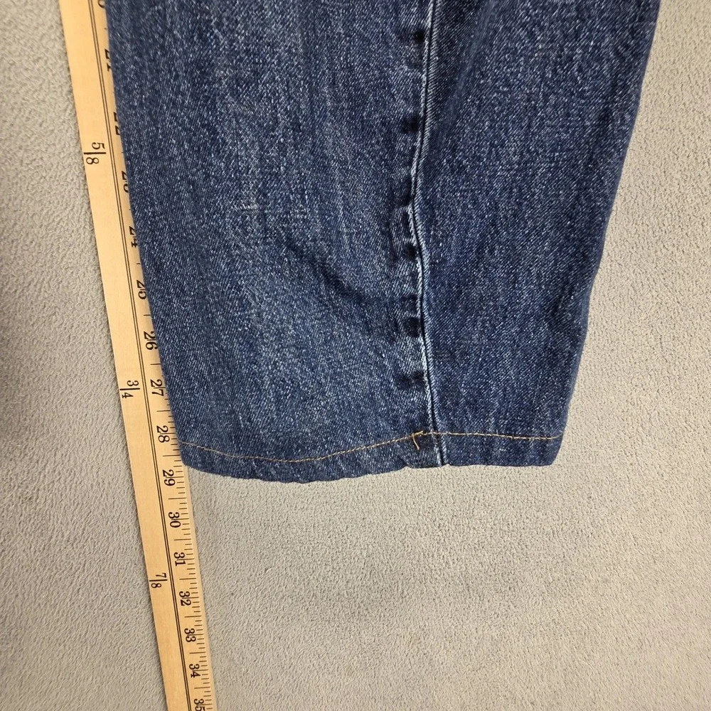 VTG Levis Engineered Jeans Mens Blue Cinch Back Twisted Altered Hem Fits 36x29
